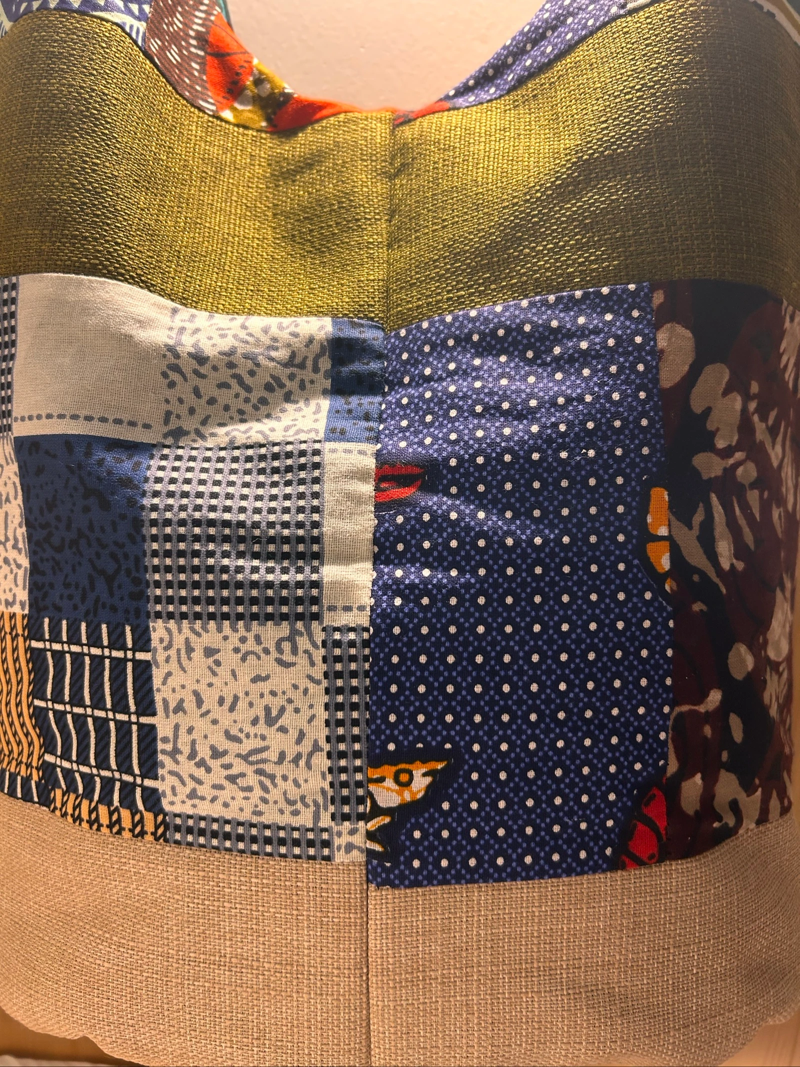 Wax and jute patchwork bag - one of a kind – photo 7